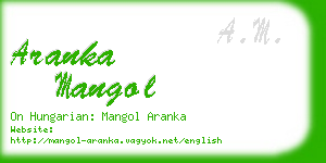 aranka mangol business card